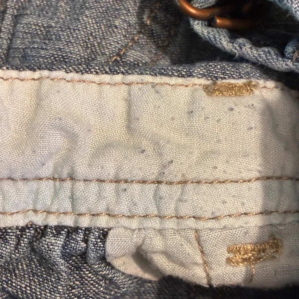 OshKosh Bgosh Girls 24 Months Blue Denim Heart Embroidered Bib Overalls 434A117